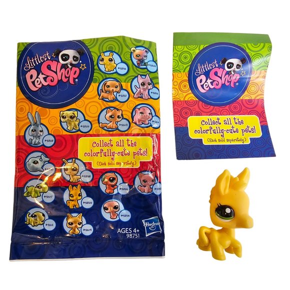 Hasbro Littlest Pet Shop #2588 Donkey Solid Yellow Green Wave 6 Blind Bag LPS - Picture 1 of 6